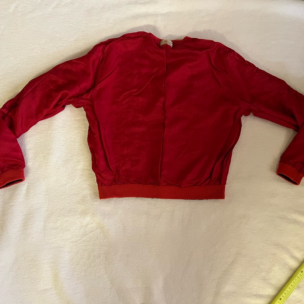 Vintage 1940/50’s Ralli Scott red/blk 100% lambswool beaded fully lined sweater. - Picture 10 of 11